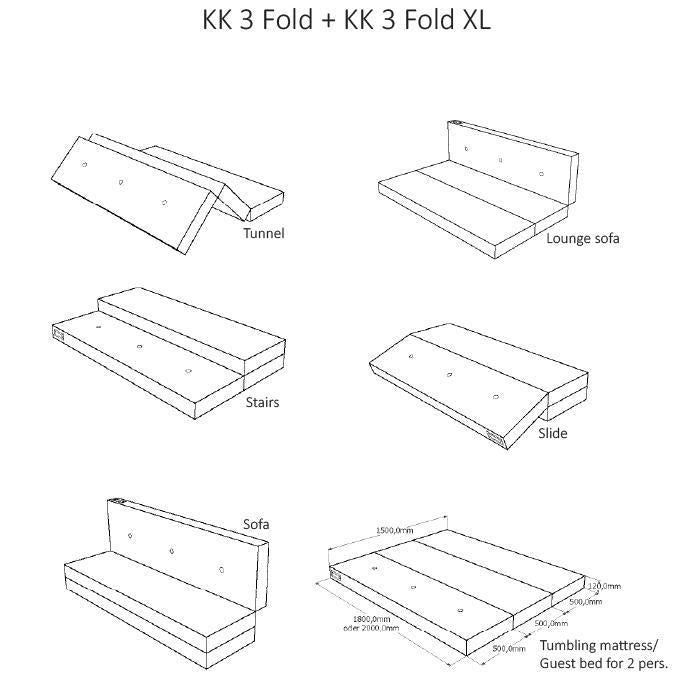 Klappmatratze XL, Tiefgrün mit. hellgrün