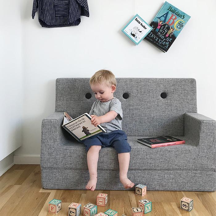 Kindersofa, Multi Grau w. Grau