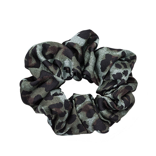 Scrunchie, leopard grey/green