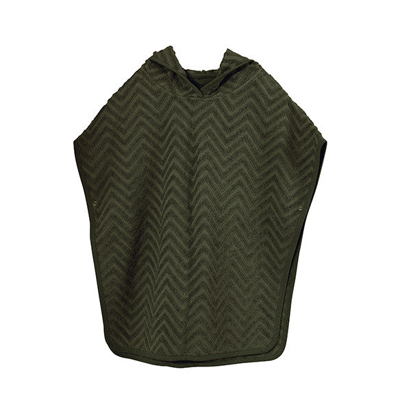 Bade poncho, dark green