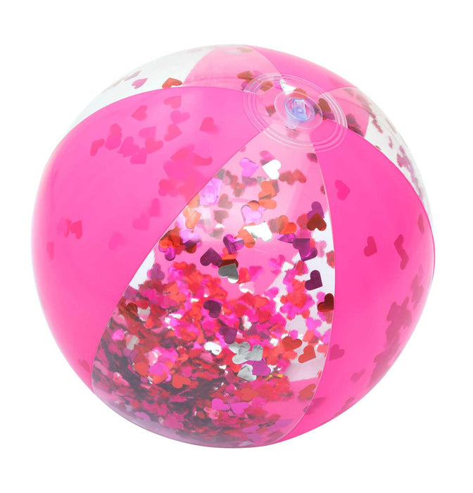 Wasserball, pink mit Glimmer