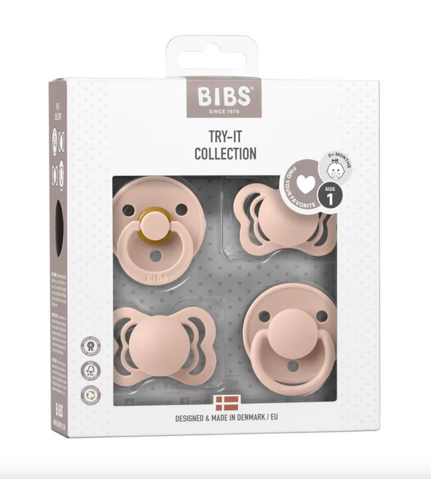 BIBS Try-it Kollektion 4er Pack. - Erröten (Größe 1)