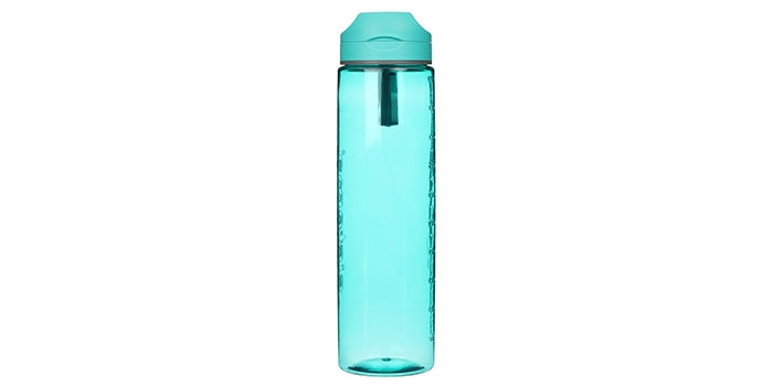 Trinkflasche mit Maßeinheit - Blau Grün (1 Liter)