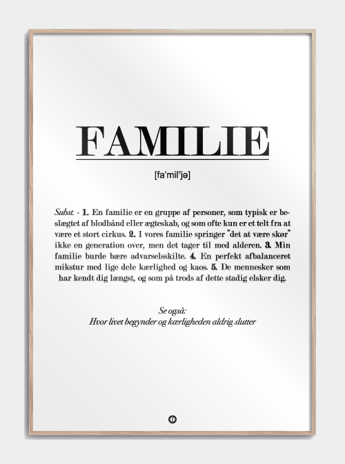 Familie definition Poster, S (29,7x42, A3)