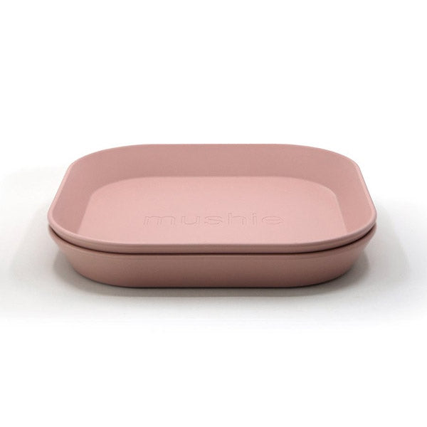 Quadratische Teller, 2er-Pack - Blush