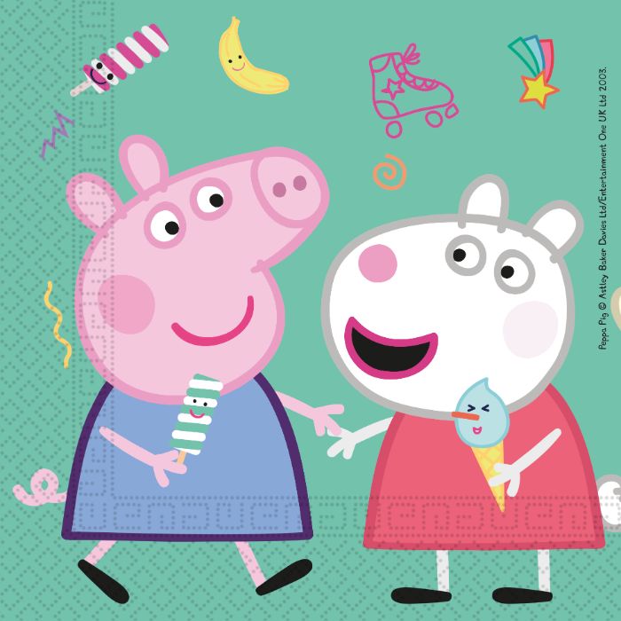 Peppa Pig, Servietten - 20 Stück