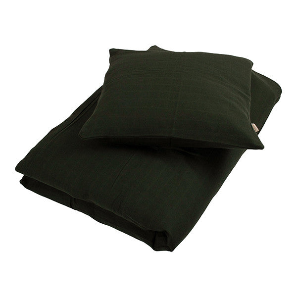 Junior bettwäsche, Musselin dark green