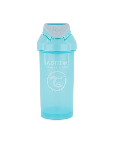 Becher mit Strohhalm - Pastellblau (360 ml)