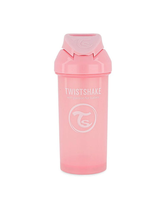 Becher mit Strohhalm - Pastellrosa (360 ml)