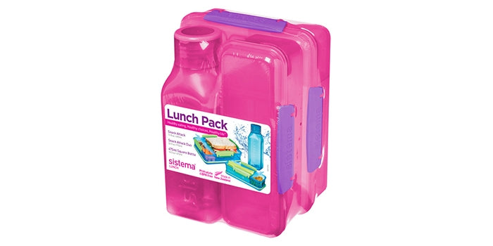 Lunchpaket-Set, 3 Packungen - Rosa