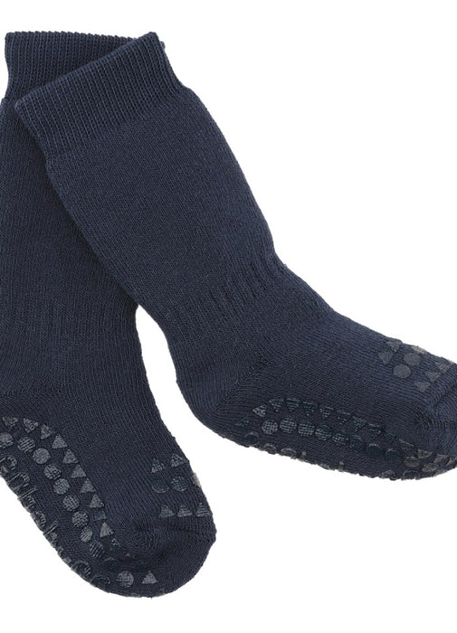 Rutschfeste Socken, Größen 17-19 (6-12 Monate) - Navy blau