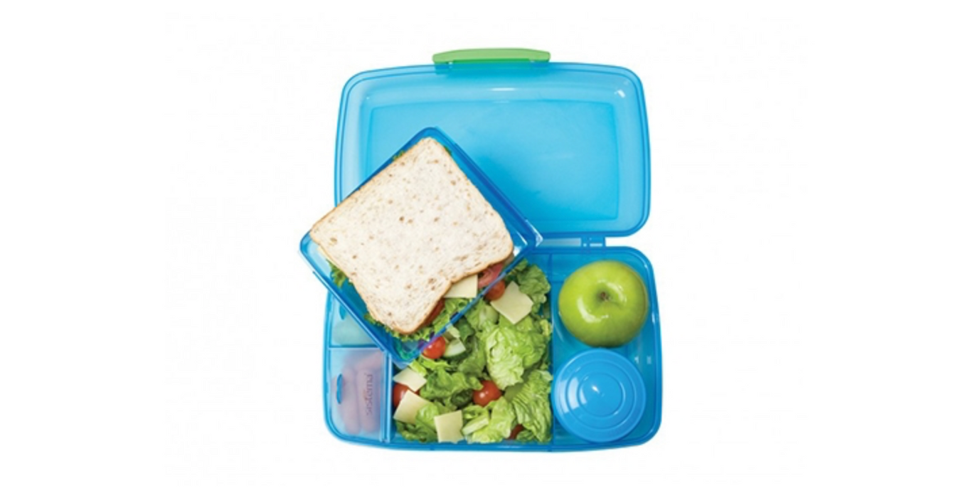 Geteilte Lunchbox inkl. Tasse - Blau