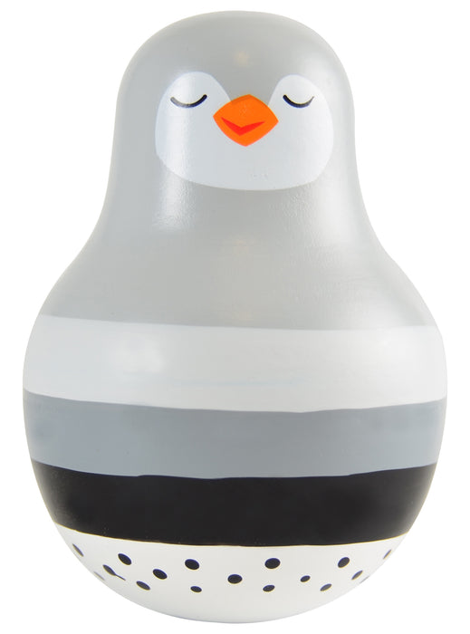 Pinguin taumelt grau