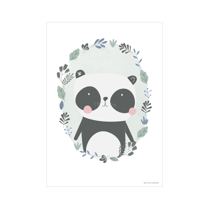 Plakat A3, Panda Minze / Weiß