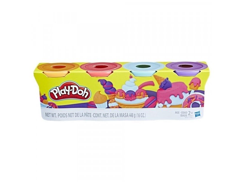 Play-Doh, 4 Eimer - Pastell Mix