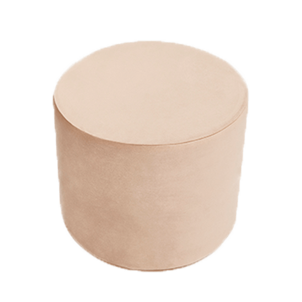 Pouf runden - gold, Samt (40x30cm)