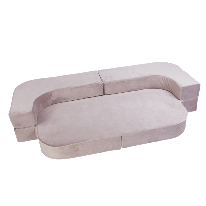 Schlafsofa - lila, Samt (170x125cm)