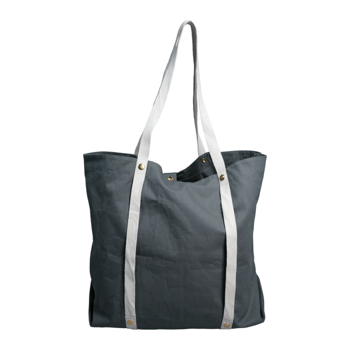 Stofftasche, grau / blau