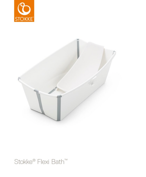 Stokke Flexi Badewanne und Neugeborenenstütze – Weiß