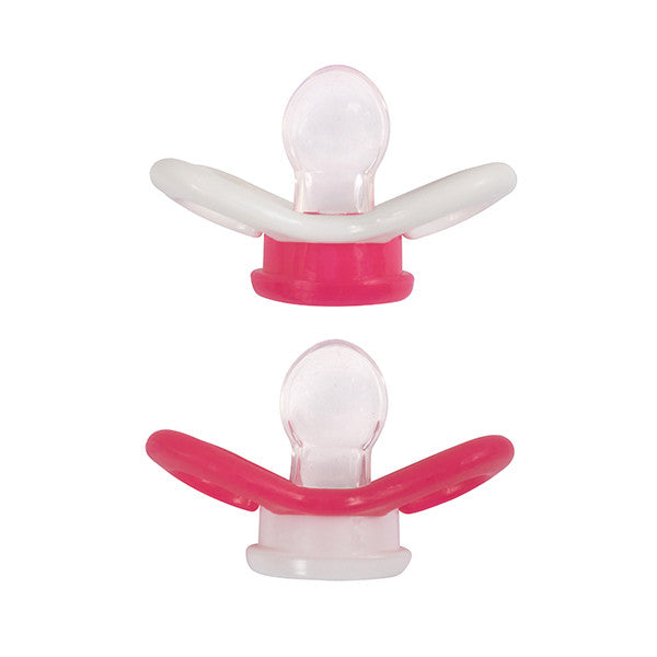  2 Pack Saugen (silikon) 0-6 Monate, Pink / Weiß