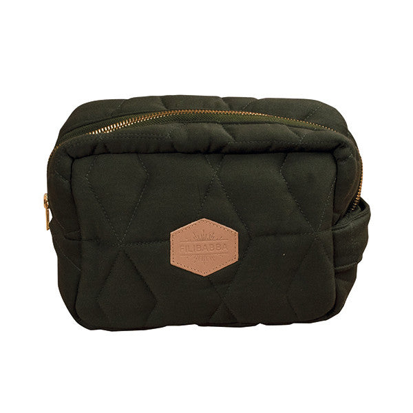 Toilettensack, quilt dark green