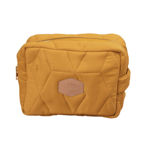 Toilettensack, quilt golden mustard 