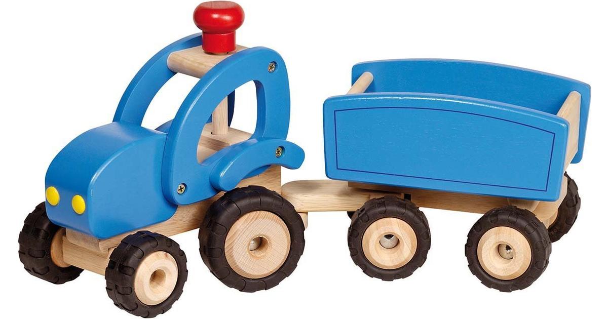 Traktor mit Anhänger - blau