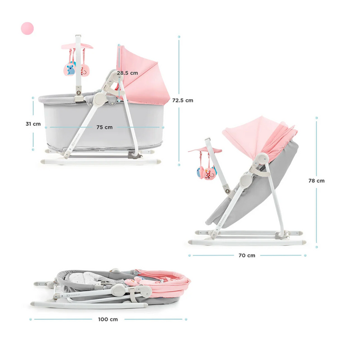 Unimo Up 5-in-1-Liegestuhl - Rosa